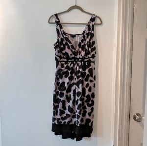 Black and Gray High Low Dress